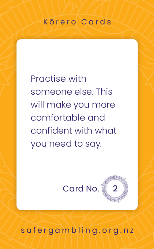 Getting ready to talk, card 3