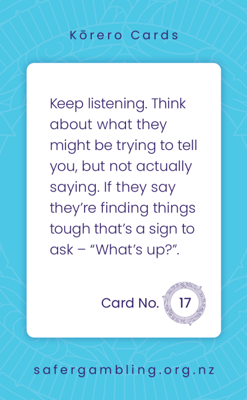 Showing them you understand, card 7