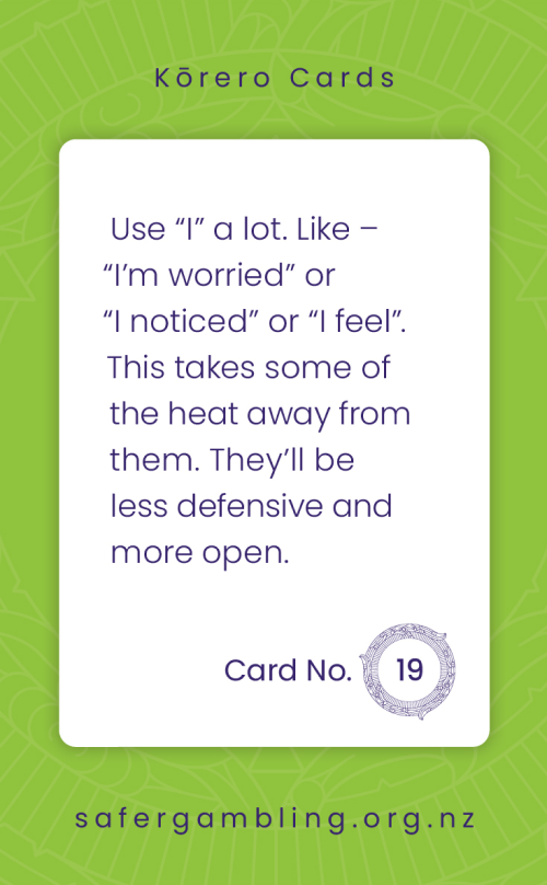 Showing them you understand, card 2
