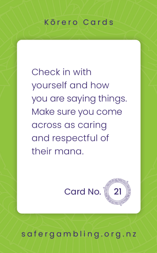 Showing them you understand, card 4