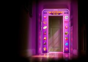 doorway with lights that look like pokie machine lines